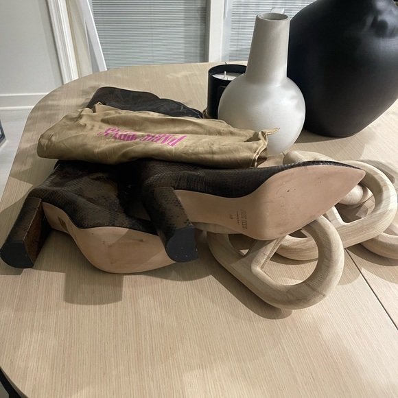 Brand New Knee High Python Print Boot - Picture 4 of 5